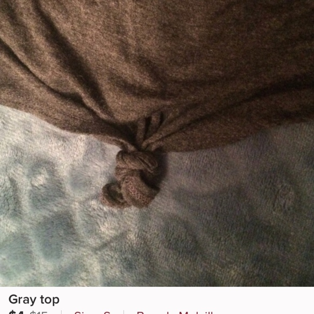 Gray crop top